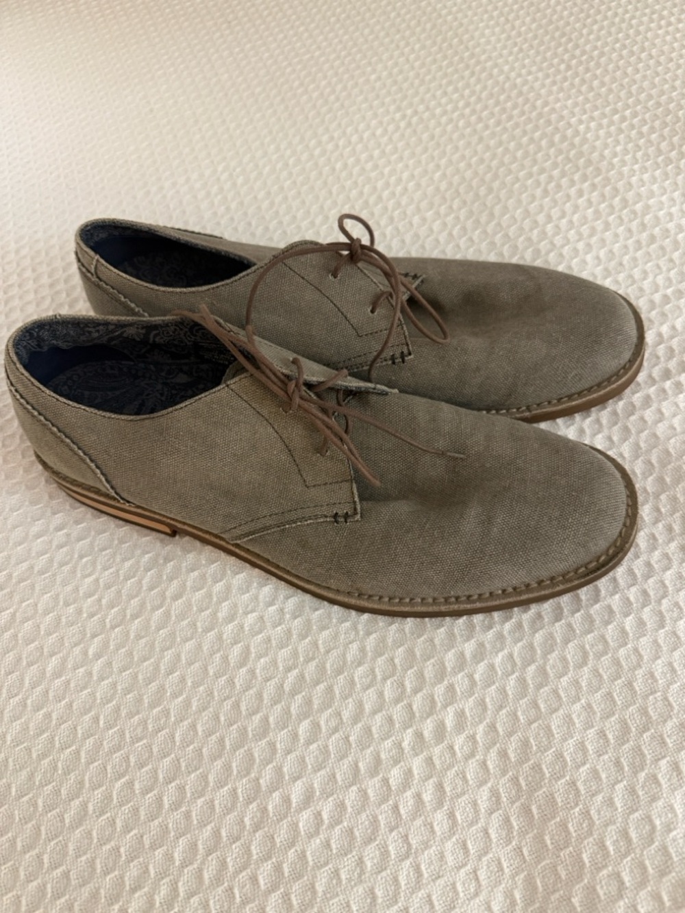 Men's Original Penguin Casual Canvas Waylon Derby Shoes - Taupe size 13